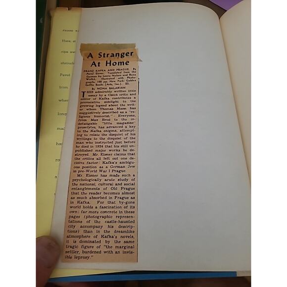 franz kafka And Prague By Pavel Eisner 1949 1st Edition - Picture 3 of 5